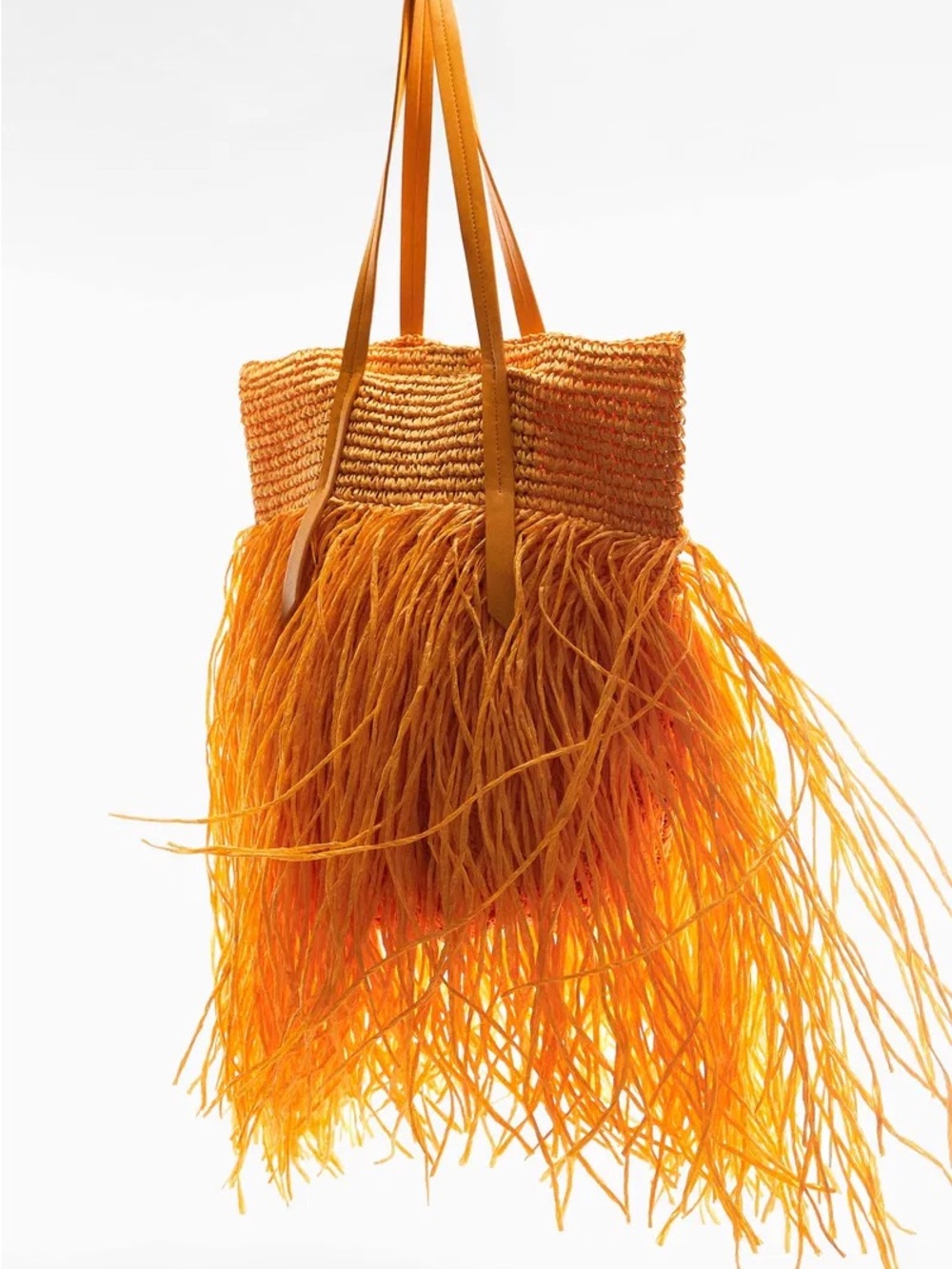 Simon Miller Yellow Raffia Tote